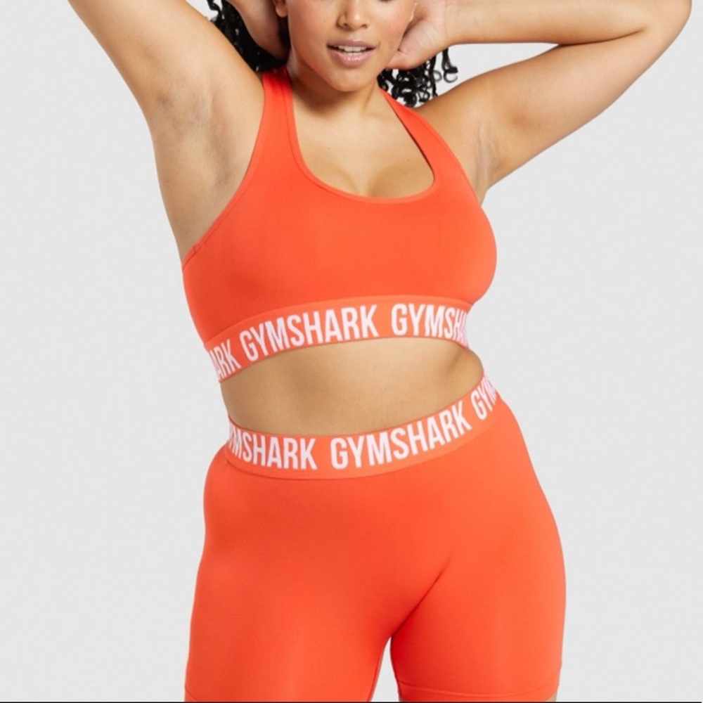 Gymshark Fit Seamless Sports Bra Orange LARGE